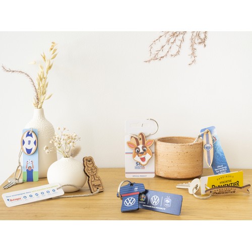 Porte-clés Supporter maillot imprimé avec anneau, lien et carte thumbnail 5