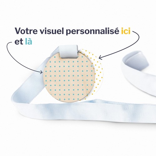 Médaille en bois imprimée avec carte thumbnail 4