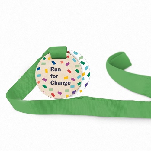 Médaille en bois imprimée avec carte - 1
