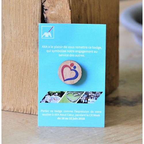 Badge Tourond taille S imprimé avec aimant avec carte personnalisée - 3