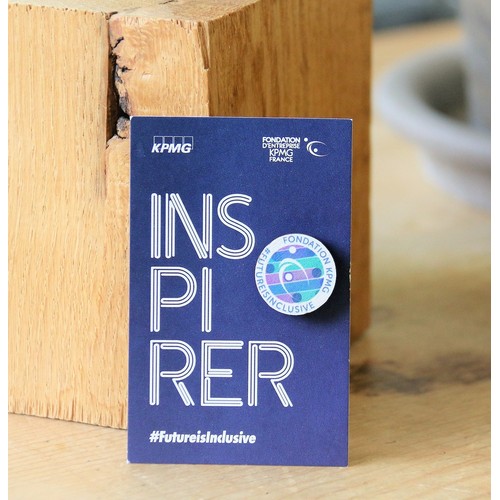 Badge Tourond taille S imprimé avec aimant avec carte personnalisée thumbnail 4