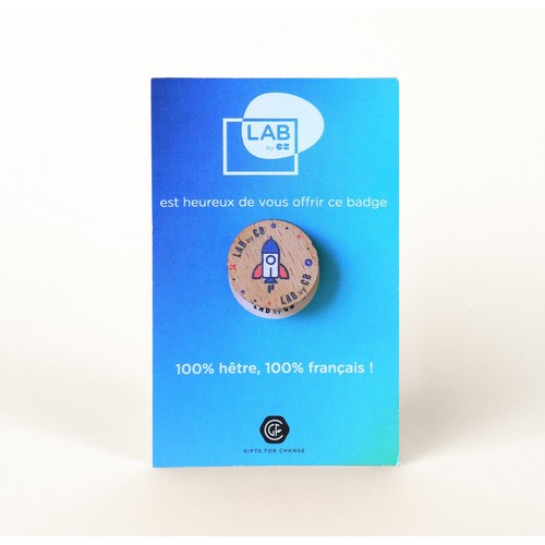 Badge Tourond taille S imprimé avec aimant avec carte personnalisée - 2