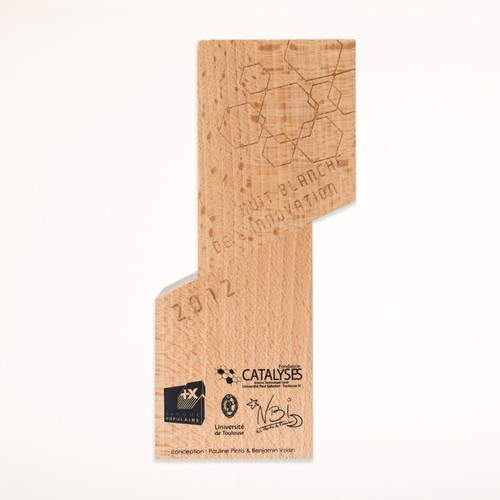 Trophée en bois César imprimé - 2