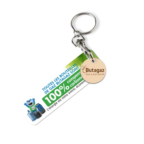 Jeton de caddie gravé avec carte thumbnail 4