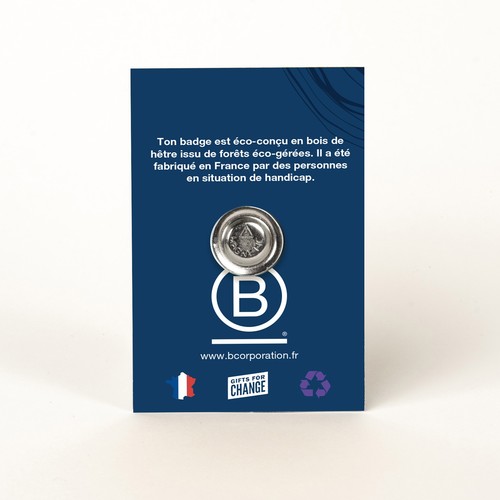 Badge Tourond aimant taille L gravé avec carte - 5