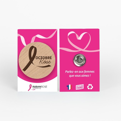 Badge Tourond aimant taille L gravé avec carte - 1