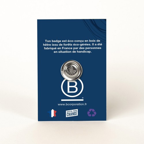 Badge Tourond aimant taille M imprimé avec carte - 3
