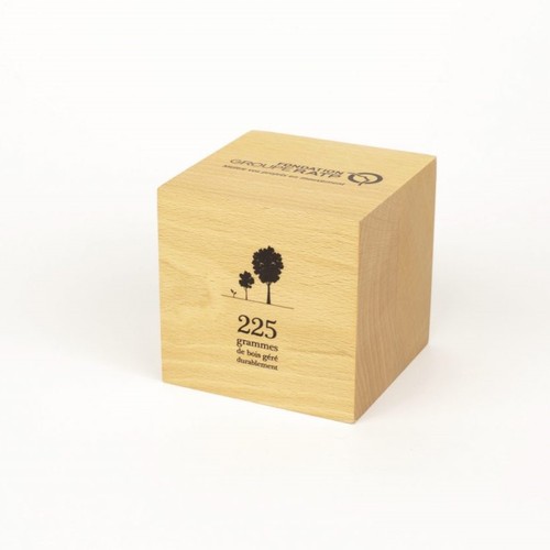 Cube en bois massif - 1