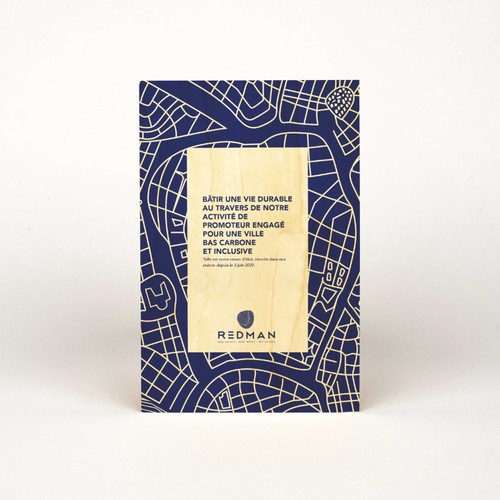 Carte en bois rectangulaire - 2