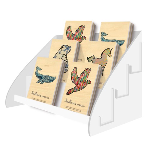 Carte en bois rectangulaire thumbnail 6