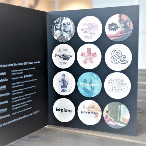 Sticker en bois Woodstick disque thumbnail 8