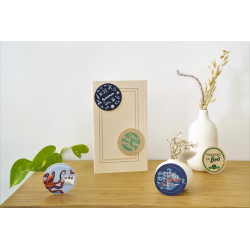 Sticker en bois Woodstick disque - 6