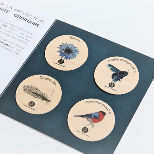 Sticker en bois Woodstick disque - 9