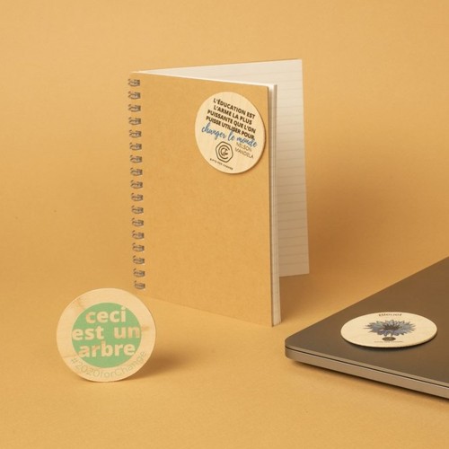 Sticker en bois Woodstick disque - 7
