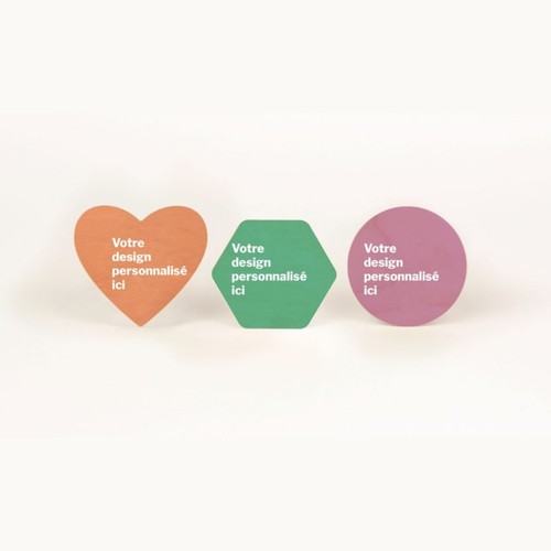 Sticker en bois Woodstick disque thumbnail 5