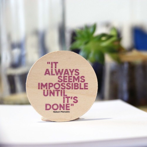 Sticker en bois Woodstick disque - 2