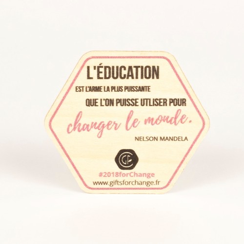 Sticker en bois Woodstick hexagone - 1