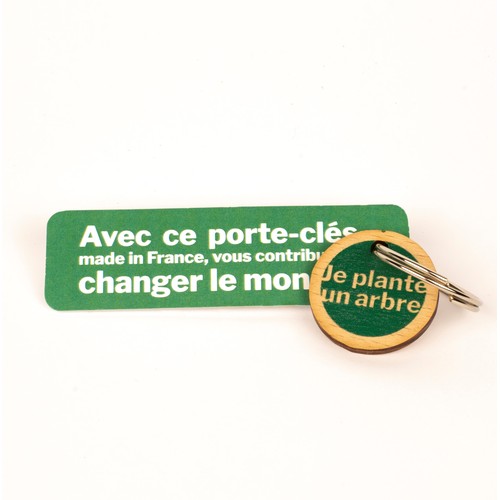 Porte-clés Sésame disque imprimé avec anneau direct et carte - 5