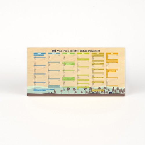 Calendrier en bois - 1