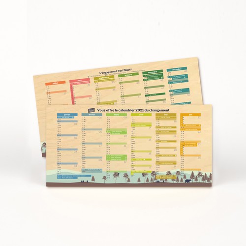 Calendrier en bois - 3