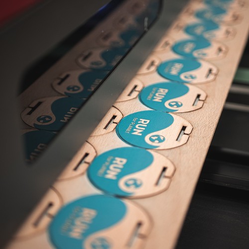 Médaille en bois imprimée sans carte thumbnail 10