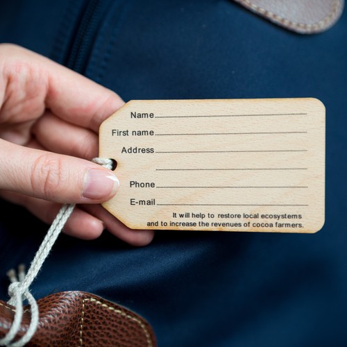 Etiquette de bagage Utopia imprimée avec carte thumbnail 6