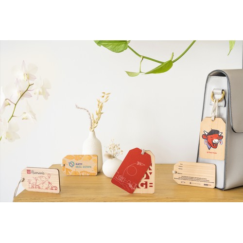 Etiquette de bagage Utopia imprimée avec carte thumbnail 4