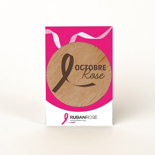 Badge Tourond broche taille L gravé avec carte - 4