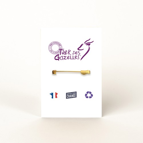 Badge Tourond broche taille L gravé avec carte - 3