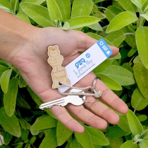 Porte-clés sur mesure imprimé avec anneau, lien et carte - 3