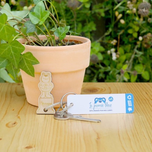 Porte-clés sur mesure imprimé avec anneau, lien et carte - 2