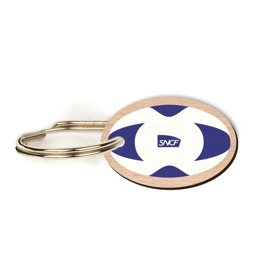 Porte-clés sur mesure imprimé avec anneau direct sans carte - 1