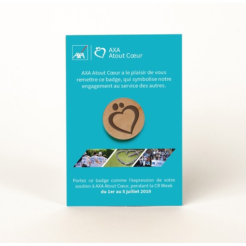 Badge Tourond taille S gravé avec aimant avec carte personnalisée - 2