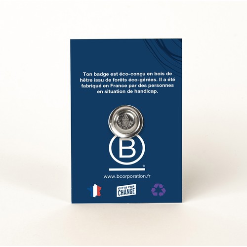 Badge Tourond taille S gravé avec aimant avec carte personnalisée - 3
