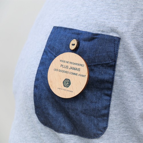 Badge Tourond aimant taille L imprimé avec carte thumbnail 6