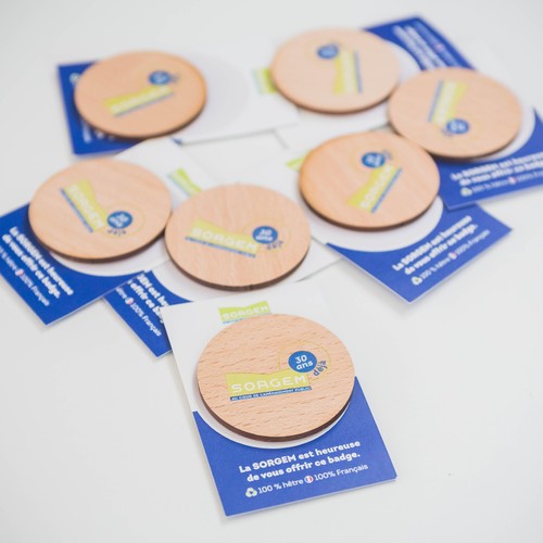 Badge Tourond aimant taille L imprimé avec carte thumbnail 9