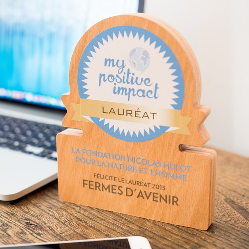 Trophée en bois bandeau imprimé - 2