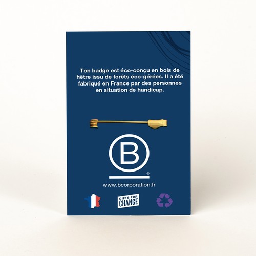 Badge Tourond broche taille M imprimé avec carte - 3