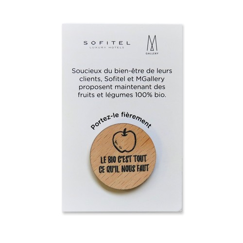 Badge Tourond broche taille M imprimé avec carte - 2