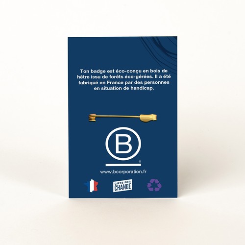 Badge Tourond broche taille L imprimé avec carte - 6