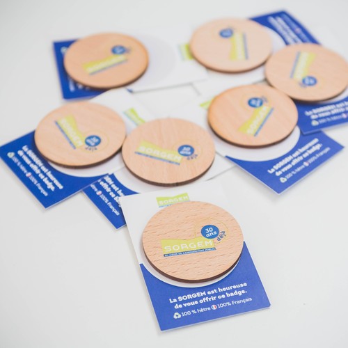 Badge Tourond broche taille L imprimé avec carte - 9
