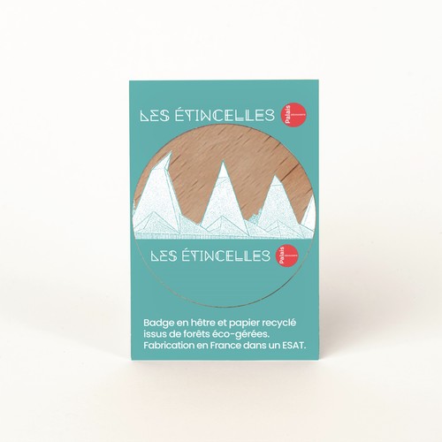 Badge Tourond broche taille L imprimé avec carte - 2