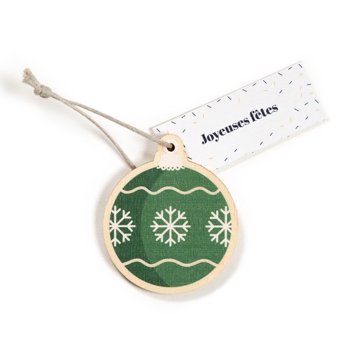 Décoration de sapin sur mesure Yu imprimée avec carte - 2