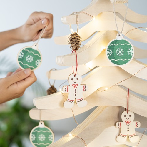 Décoration de sapin sur mesure Yu imprimée avec carte - 5