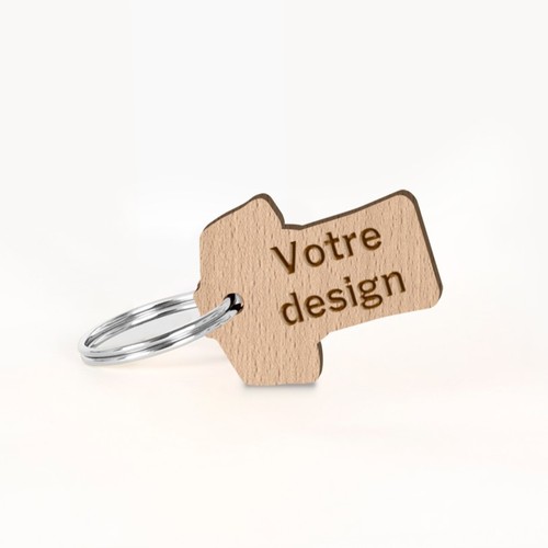 Porte-clés Supporter maillot gravé avec anneau direct sans carte - 2
