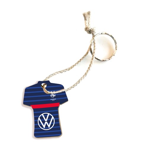 Porte-clés Supporter maillot imprimé avec anneau et lien, sans carte - 1