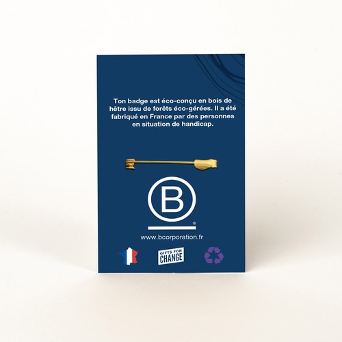 Badge Tourond broche taille M gravé sans carte - 3