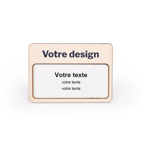 Badge nominatif imprimé avec étiquettes imprimées - 1