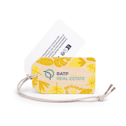 Etiquette de bagage NOMAD imprimée avec carte - 1