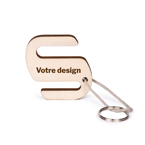 Porte-clés support de téléphone gravé, avec anneau et lien, sans carte thumbnail 4